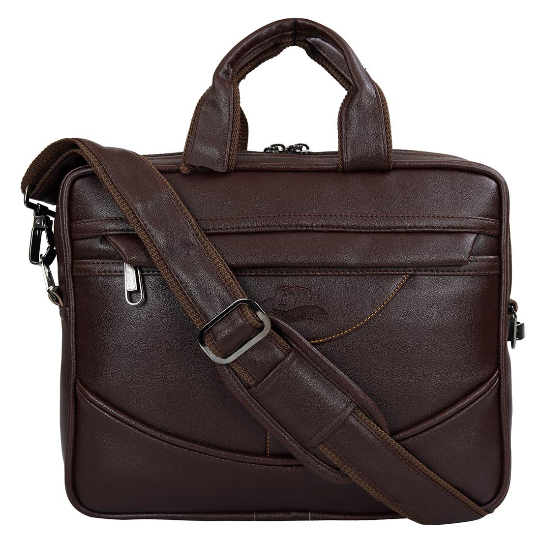 Leather World Vegan Leather 13 Inch Laptop Office Briefcase Messenger Bag Satchel for Men and Women, with Adjustable Strap & with Multiple compartments - Brown (B08MFCTLBW) Amazon Price History, Amazon Price Tracker