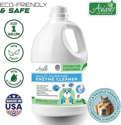 Miniatura 2 de Aviano Botanicals - Limpiador enzimático multiusos, fabricado en Estados Unidos, seguro (1 galón), apto para mascotas y personas, solución ecológica