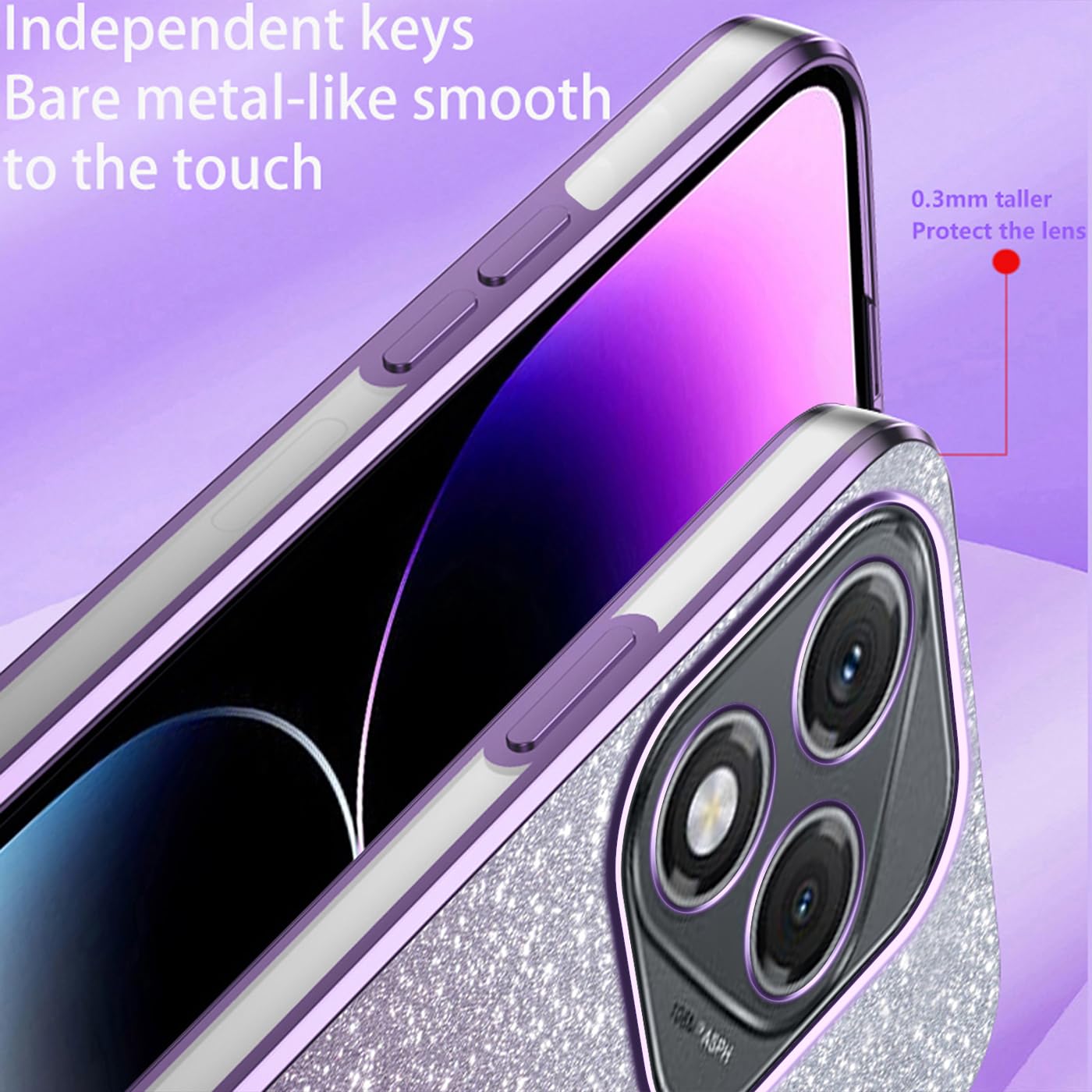 Coque Paillettes Pour OnePlus 12R - étui Transparent Glitter