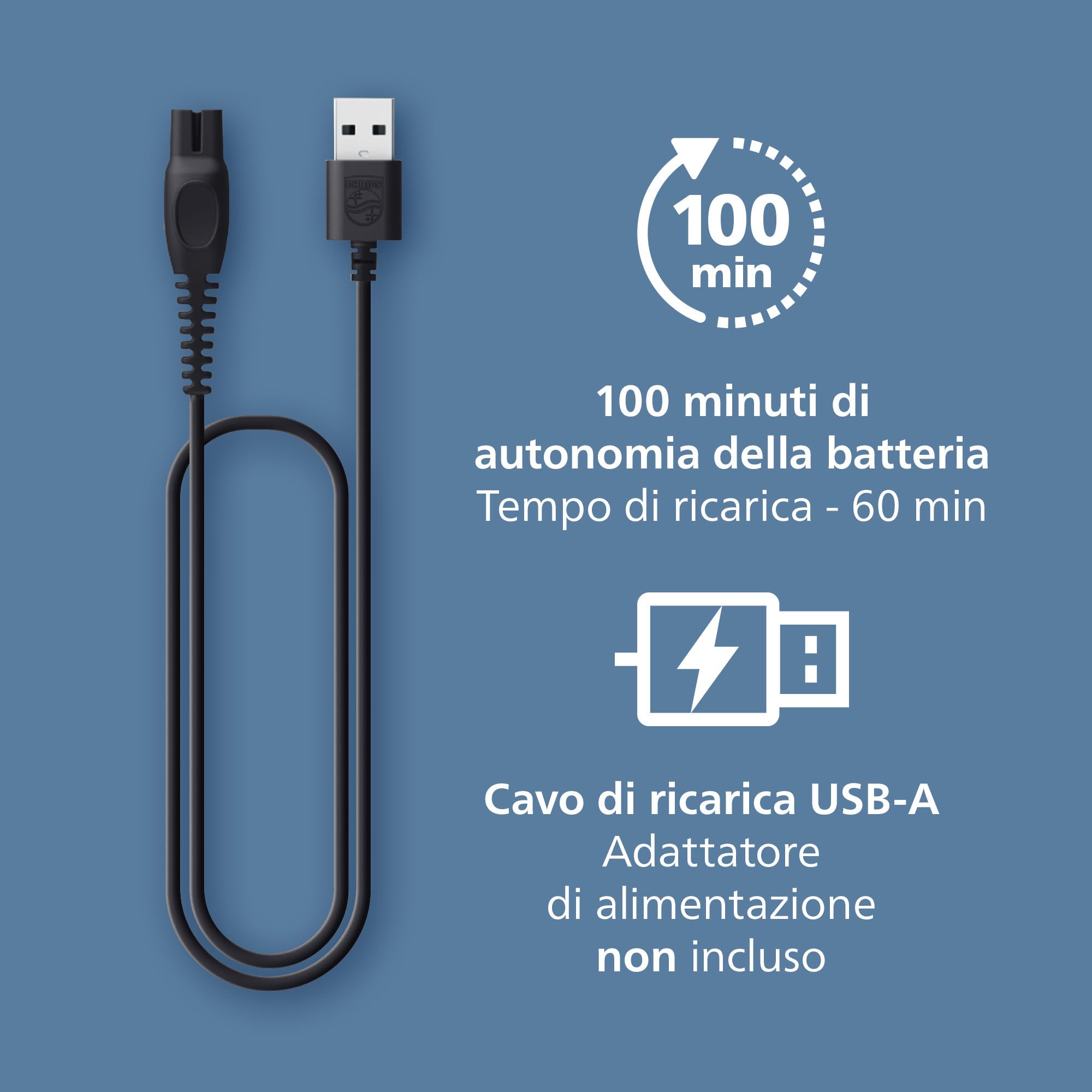 Regolabarba Philips serie 7000 - Lame in metallo autoaffilanti, 40 impostazioni di lunghezza, tecnologia BeardSense, raccoglitore per peli, 100% impermeabile, rifinitore ampio, modello BT7670/15