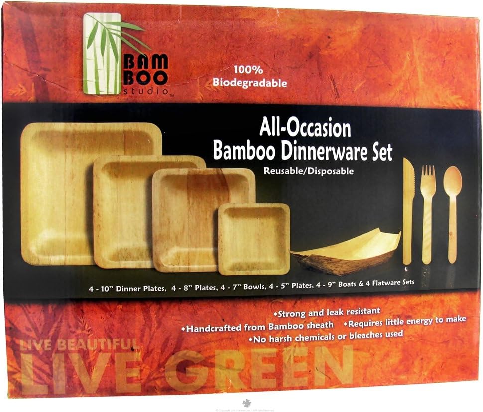 Bamboo Studio Party-Pack, Natural Color, Set of 4