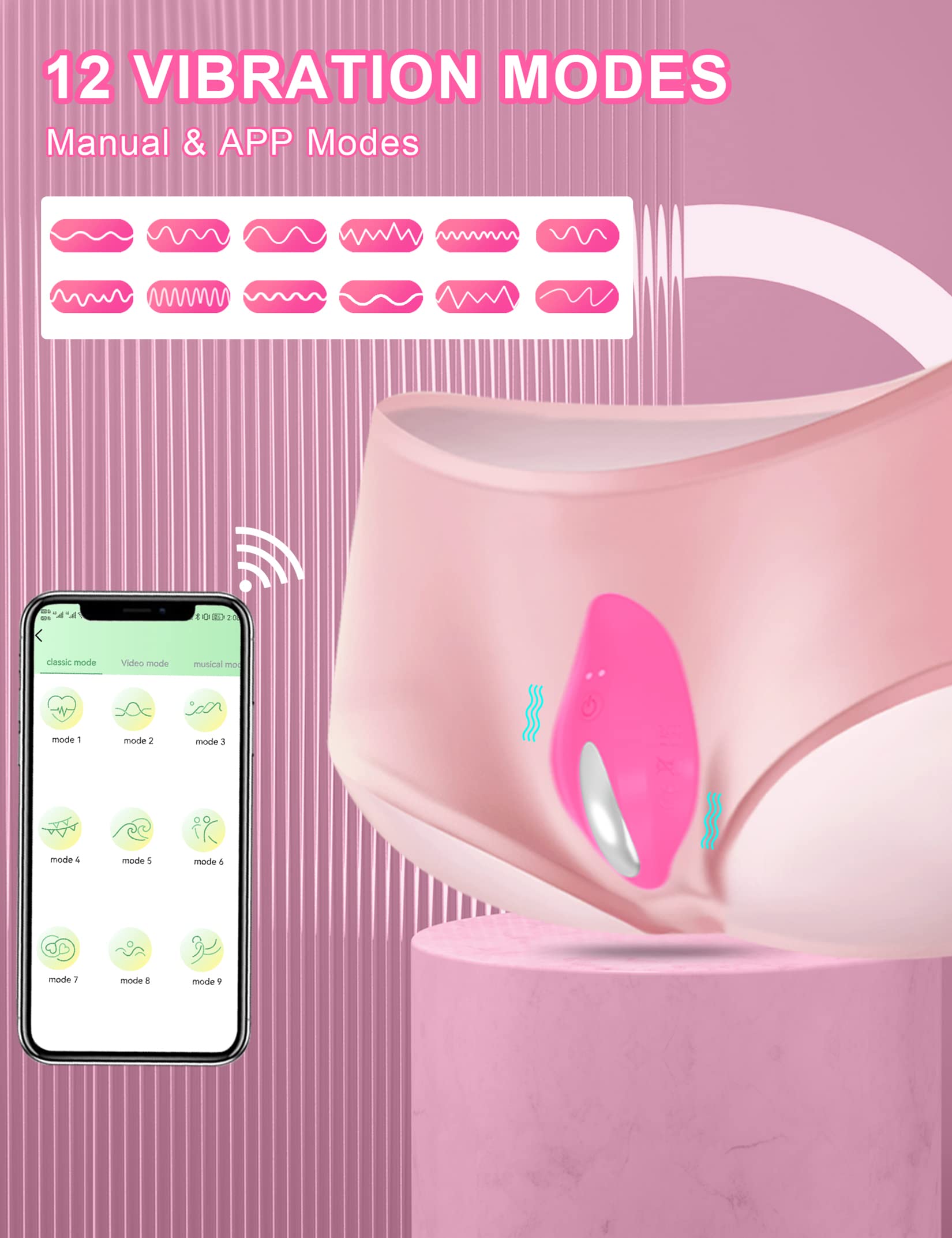Vibratore a Farfalla Con App, Vibratore Telecomandato Con 9 Modalità, Stimolatore Del Clitoride Indossabile Per Donne, Giocattolo Erotico Ricaricabile Tramite Usb Per Coppie