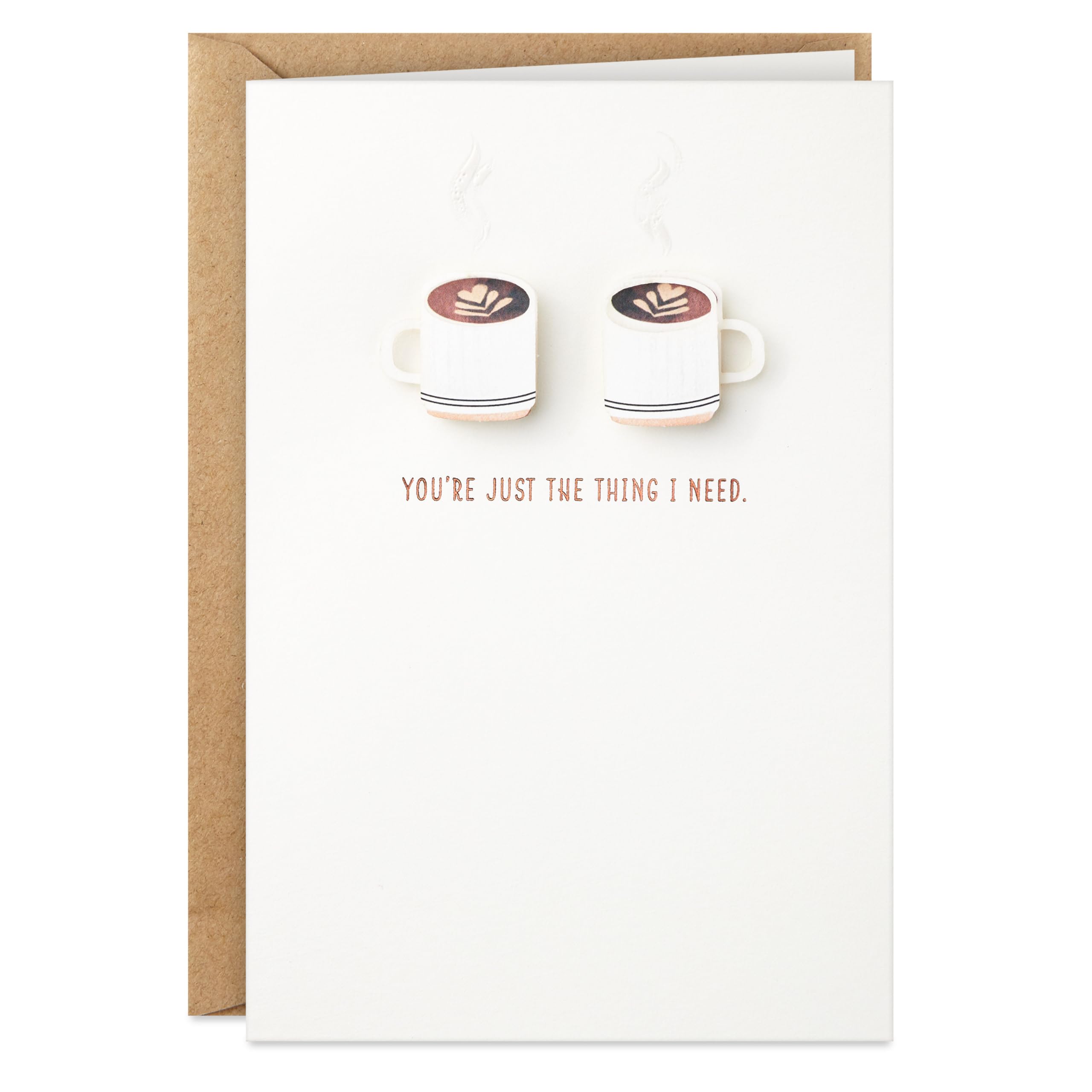 Hallmark Signature Love Card (So Happy I Have You, Coffee) for Birthday, Anniversary, Valentine's Day