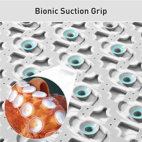 Miniatura 3 de XIYUNTE Tapete de ducha antideslizante, 36 x 16 pulgadas, suave y cómodo, antideslizante, respetuoso con el medio ambiente, tapete antideslizante de