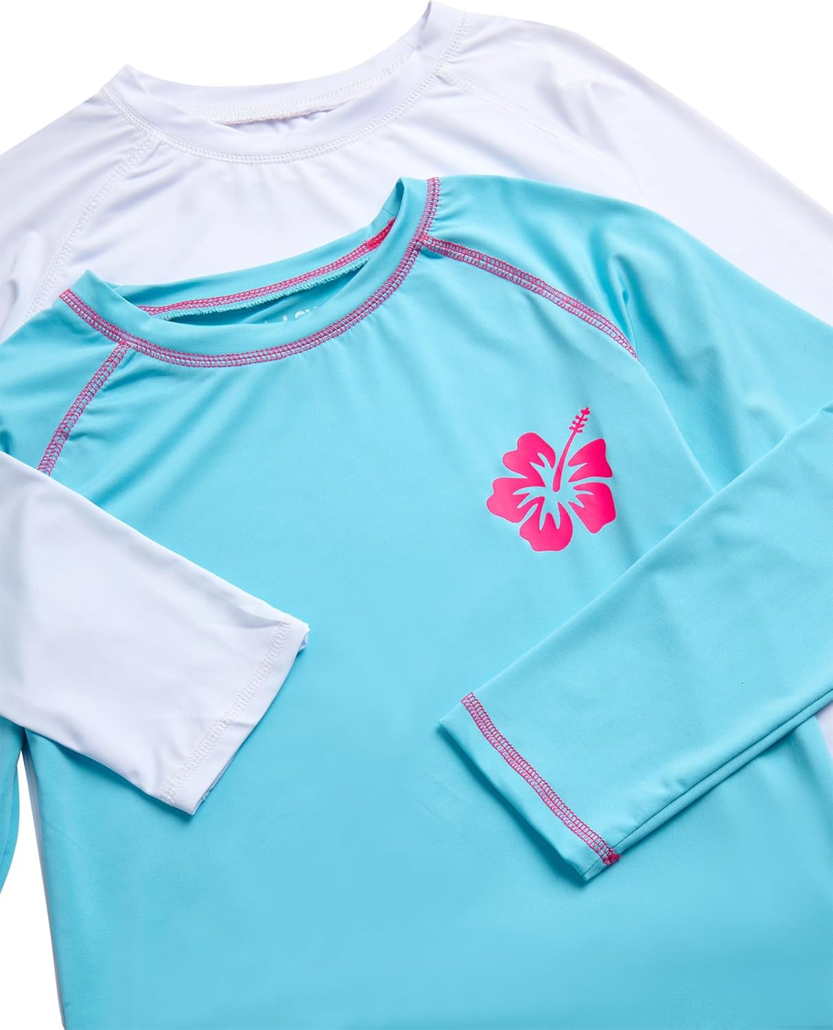 Real Love Toddler Girls Rash Guard - 2 Pack Quick Dry Sun Protection Girls Swim Shirt Long Sleeve Rash Guard Kids (2T-16) - Image 3