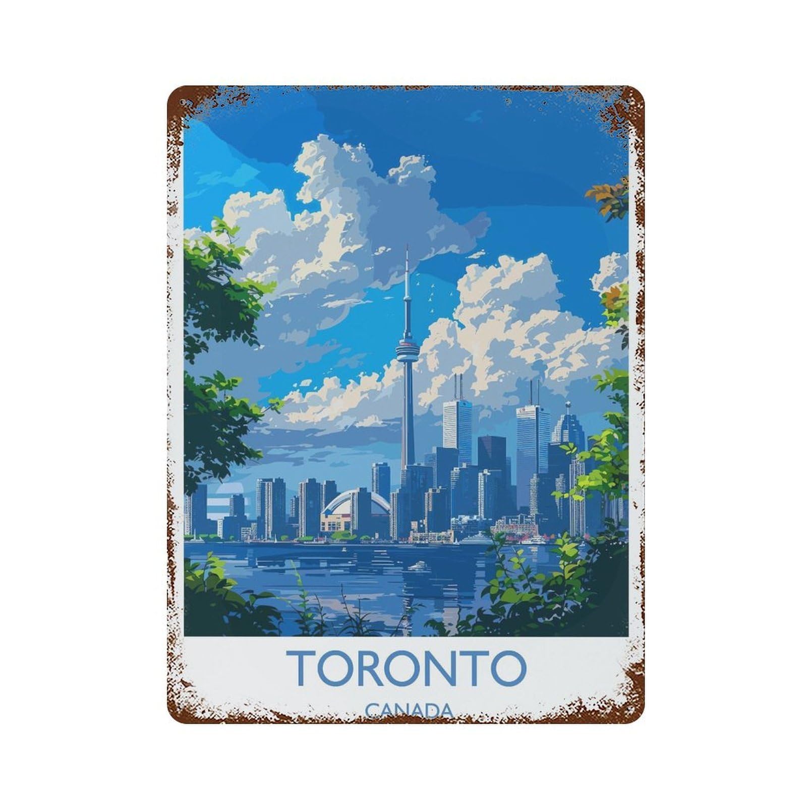 xiaoxiaoshen Toronto Travel of Canada Ontario Gift Lovers (2) Wall Decor Art Metal Tin Poster Modern Home Decor Art Home Bar Shop Decorations Vintage Sign 40x30cm