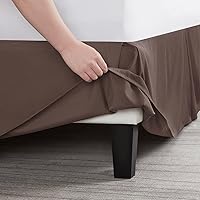 Vista 277 de Nestl - Falda plisada de cama de fácil ajuste, con caída a medida de 14 pulgadas, microfibra suave de doble cepillado, con calidad de hotel