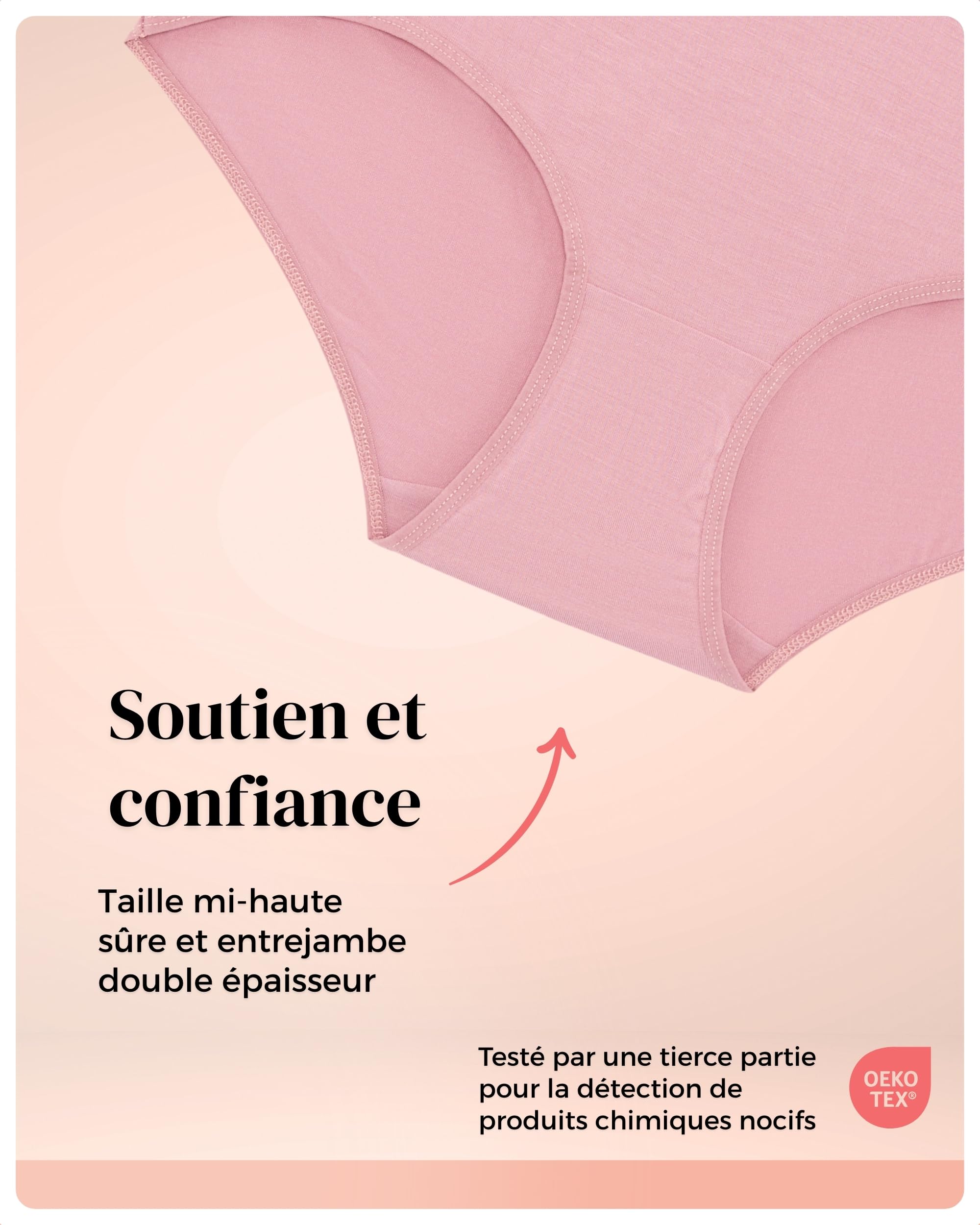 Bea Lot de 7 Culottes en Bambou pour Femme, Culotte pour Femme en Bambou Ultra-Douce, sous-Vêtements Féminins Respirants, Couvrants, à Taille mi-Haute