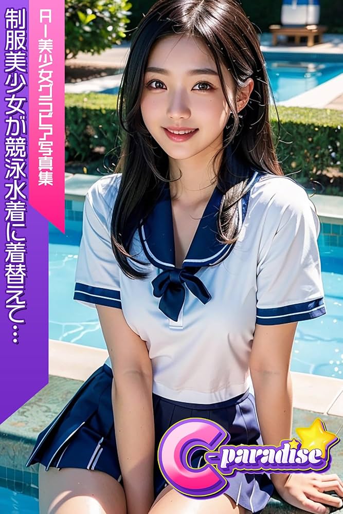 美少女　競泳 制服美少女が競泳水着に着替えて… AI美少女グラビア写真集【C-Paradise】 | C-Paradiseガールズ, C-Paradise |  タレント写真集 | Kindleストア | Amazon