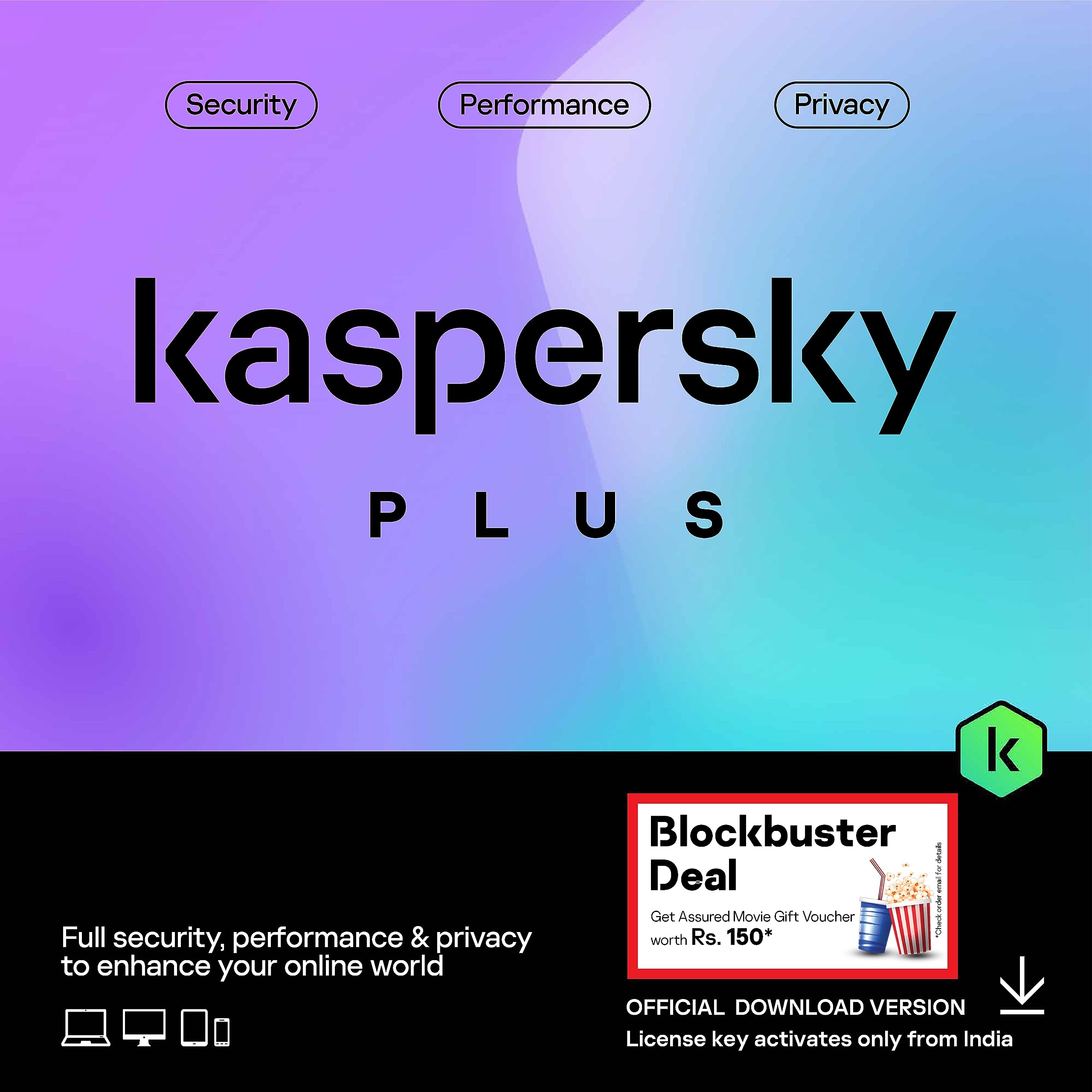 Kaspersky | Plus Security | 1 Device | 2 Years | Email Delivery in 1 Hour