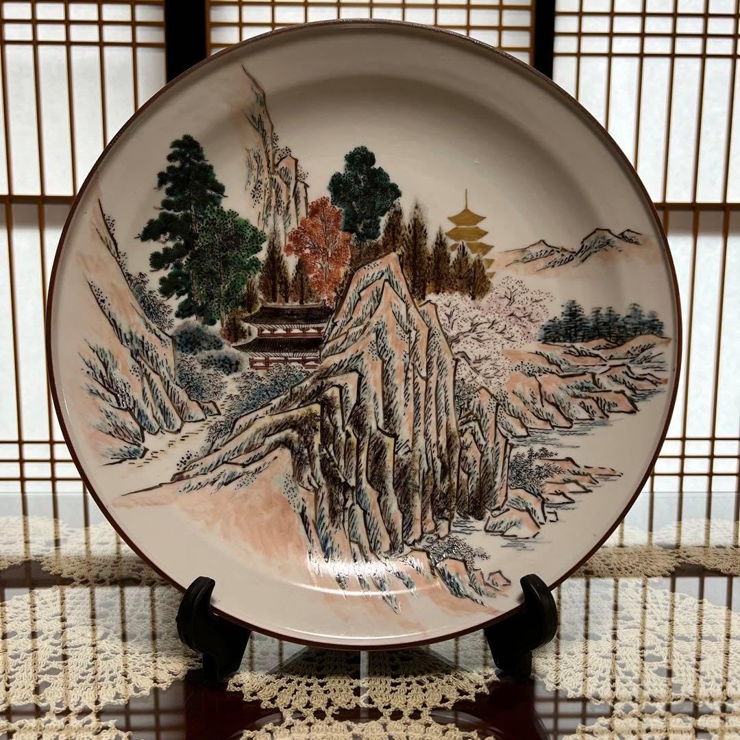 新品未使用 仙景 飾皿 大皿 共箱 直径37cm 仙景 飾皿 大皿 共箱 直径37cm