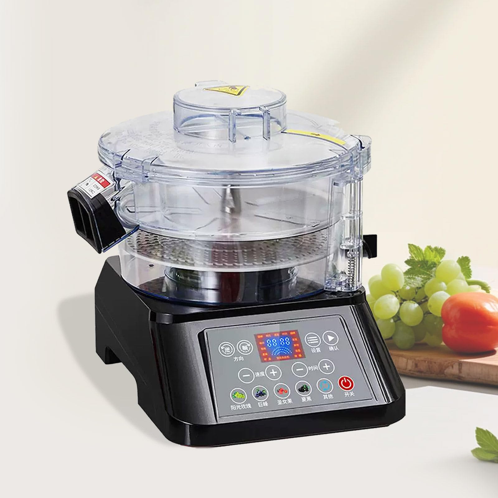 Peladora Automática para Frutas | Máquina para Pelar Uvas Y Frutas Pequeñas | Pelador Eléctrico Profesional con Gran Capacidad Y Ajuste De Velocidad Black