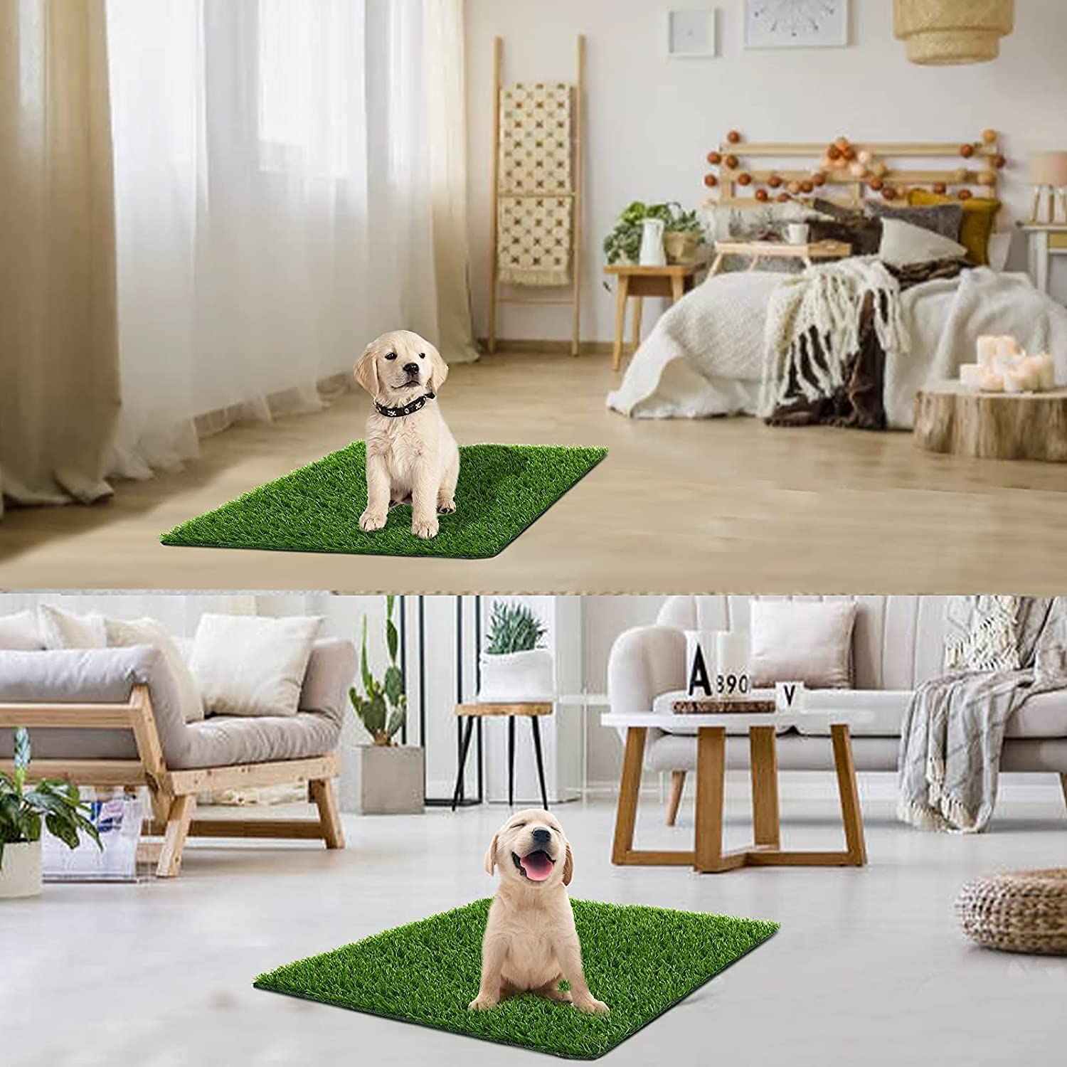 50 X 60 cm Gazon Artificiel pour Chiens, intérieur et extérieur, Fausse Herbe pour Chiens, Zone d'apprentissage de la propreté, terrasse, pelouse, décoration