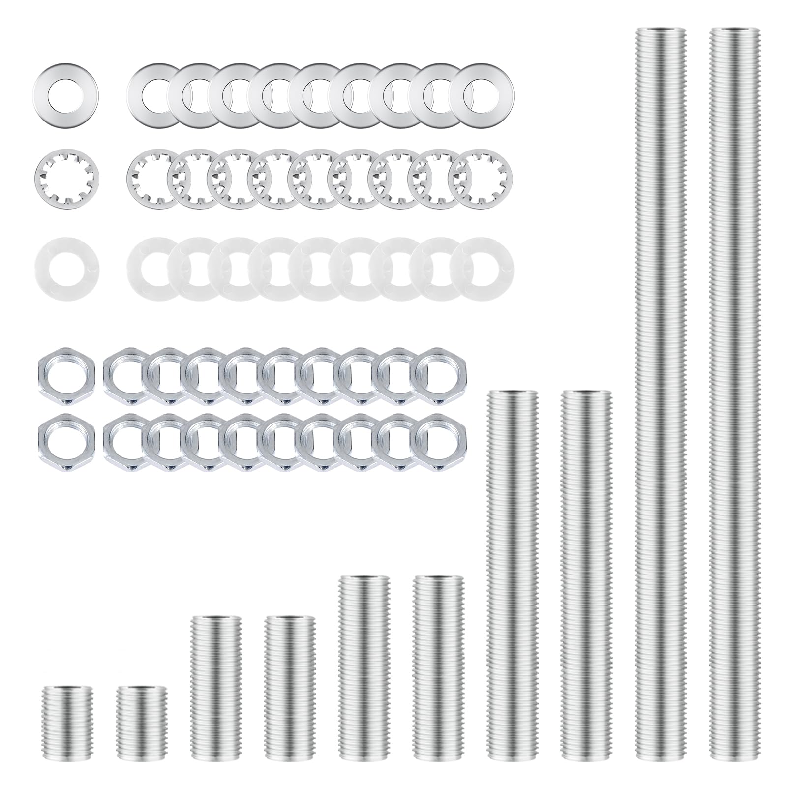 Antique Brass Lamp Repair Hardware Kit - 60 Pieces -9 Antique Brass Lamp Repair Hardware Kit - 60 Pieces -9