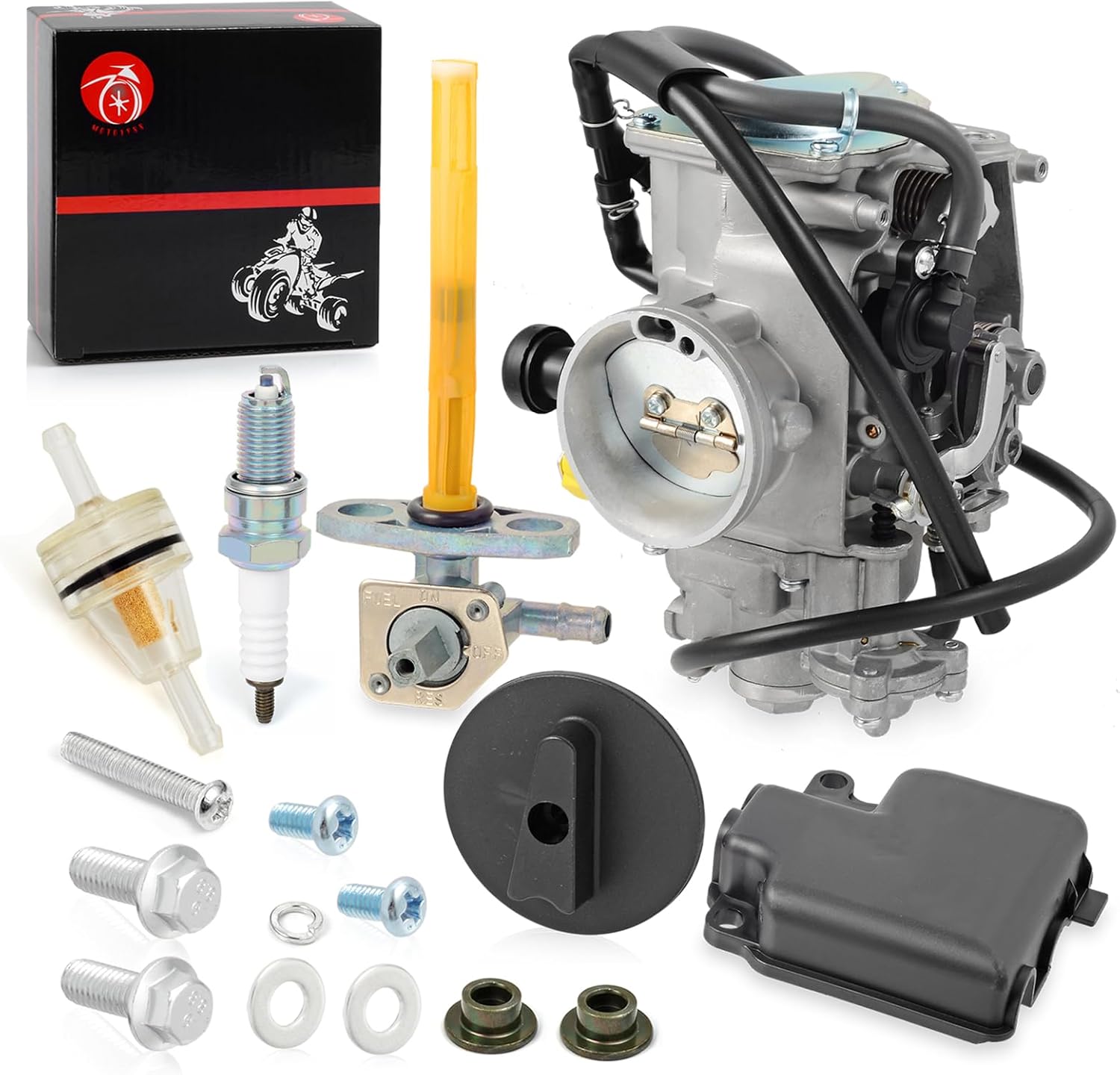 Carburetor & Fuel Valve Petcock W/Lever For Honda TRX400EX Sportrax 400EX TRX400X 1999-2014 Carb
