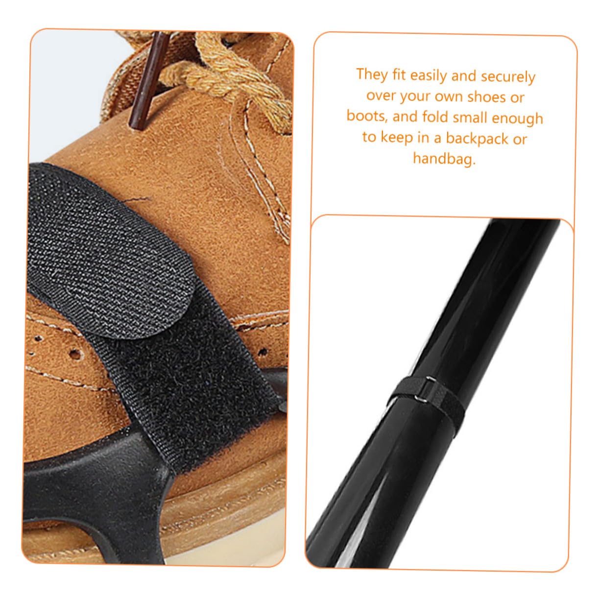 Garneck Correas Antideslizantes para Crampones de Hielo, Nylon Ajustable, 4 Piezas, Unisex para Senderismo y Montaña, Compatibles Botas y Zapatillas, Diseño Ligero y Resistente