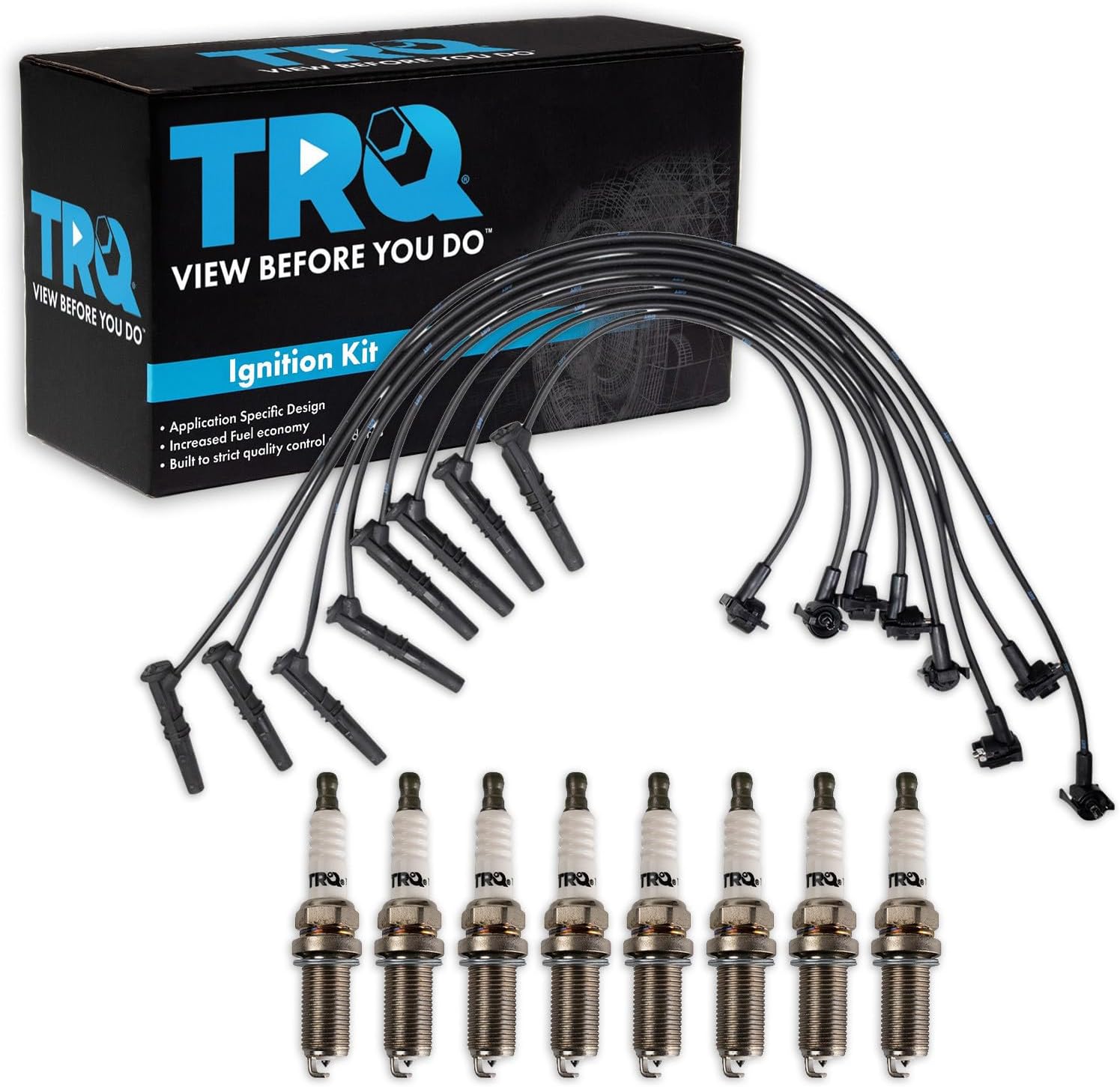 TRQ Ignition Coil & Spark Plug Kit Iridium 5 Piece Compatible with 1993-1996 Toyota Camry L4 2.2L