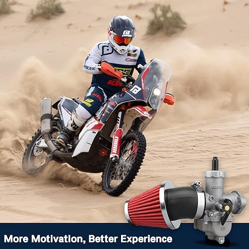Miniatura 12 de NIBBI Carburador PE19 Kit de carburador de 0.748 in, ajuste de carburador de 100 cc, 110 cc, 125 cc, brida, motores de motocicleta para Dirt Bike