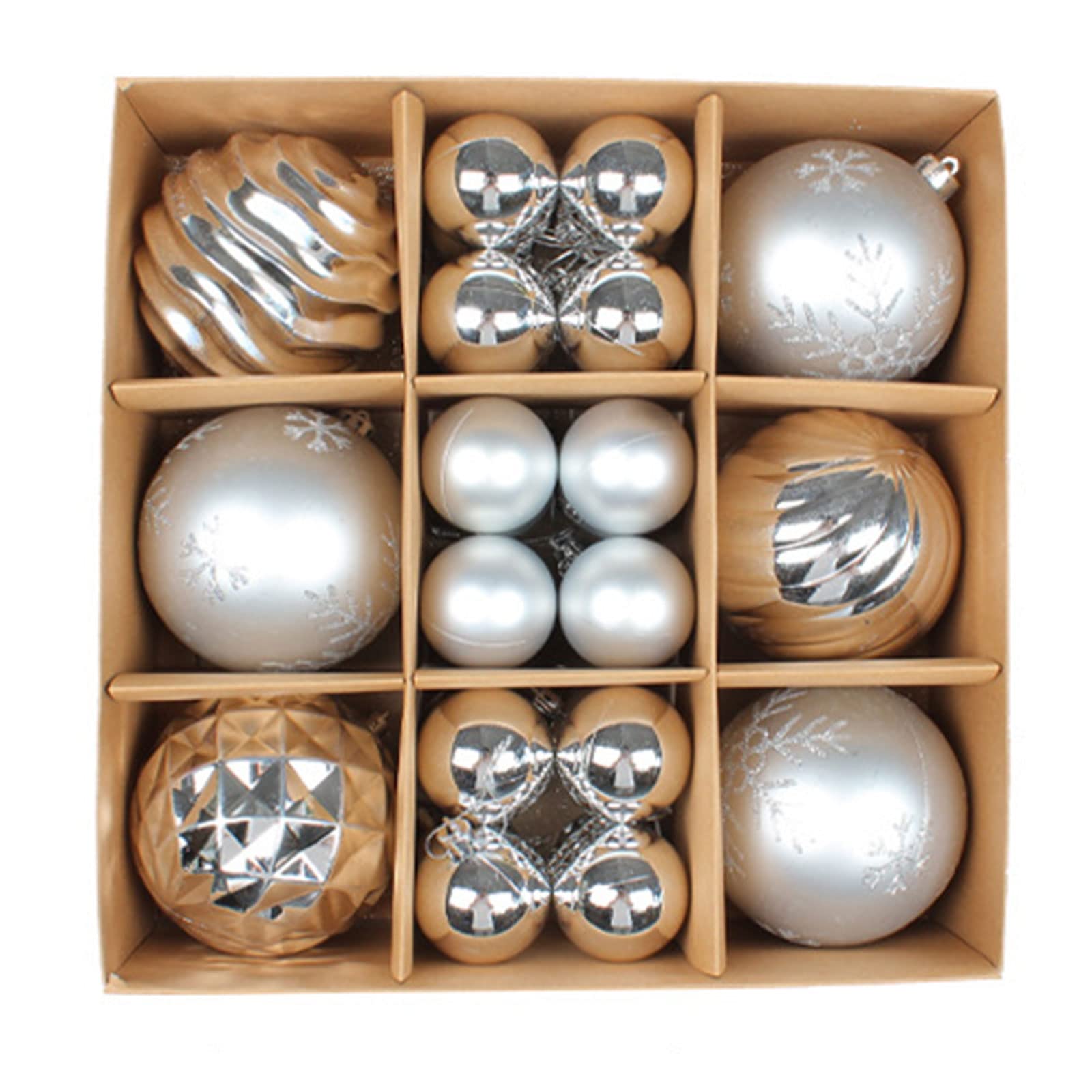 Tsophreniq Decorative Christmas Tree Pendants 30pcs / box Hanging Electroplating Ball Pendant Ornament Christmas Baubles Tree Decorations Ornaments Set Blue