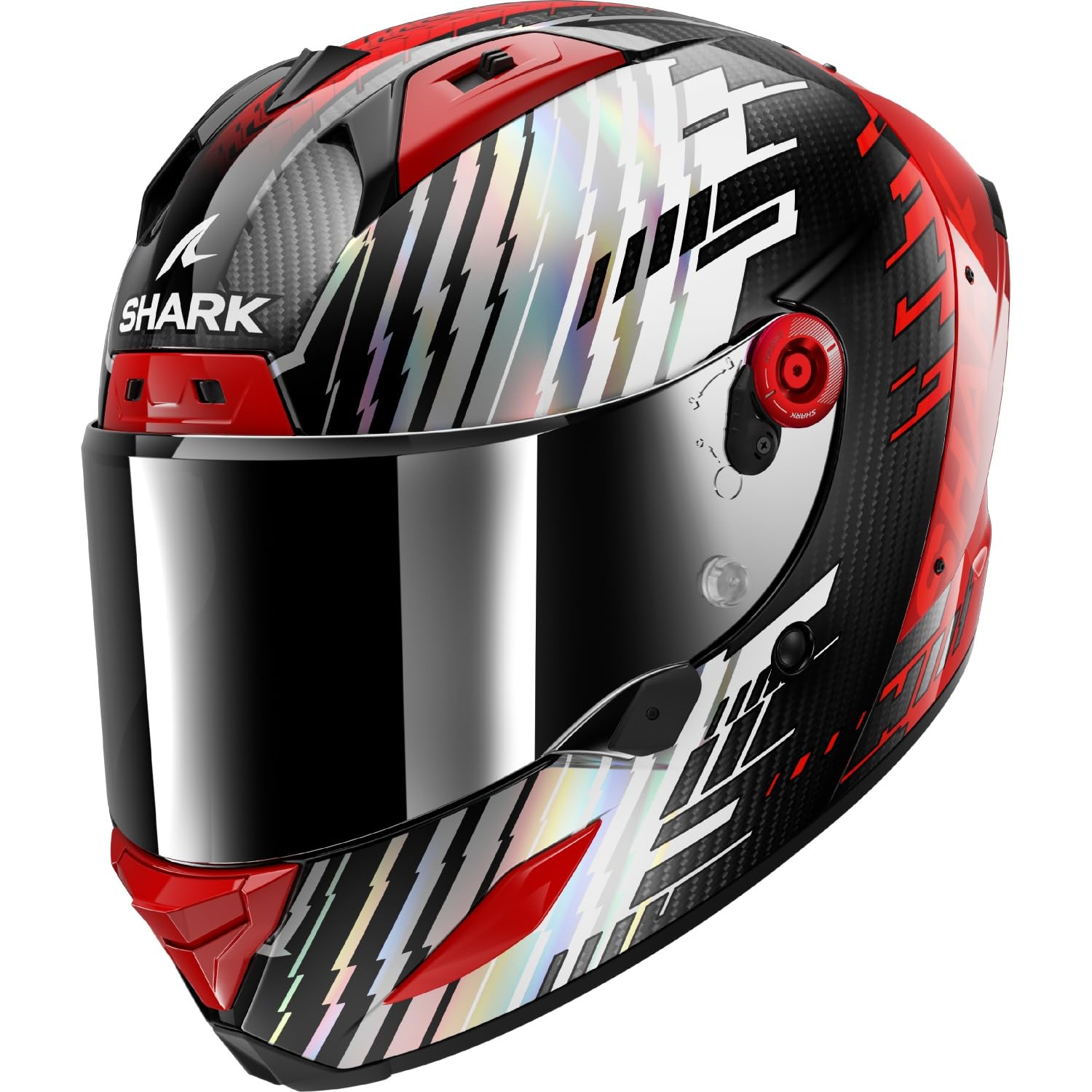 SHARK, Casco Moto Integral Aeron Edgy Carbon Red Chrome DRU, XS