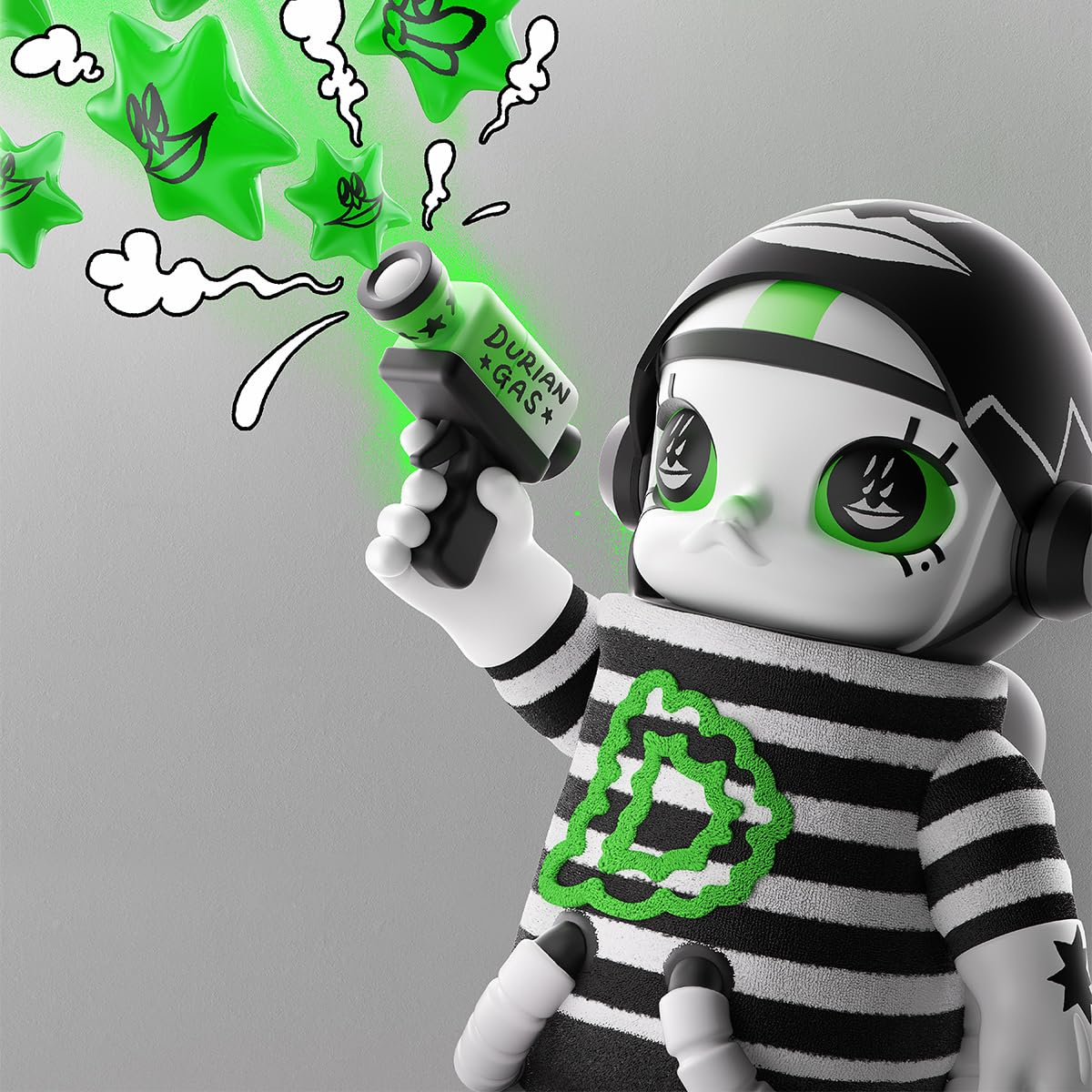 POP MART Mega Space Molly 400% Lala Company-Durian Man Pop Action