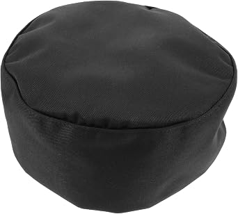 Unisex Chef Hat for Adults Kitchen Cooking Hat Breathable Black Round Baker Cap for Restaurant and Catering Uniform