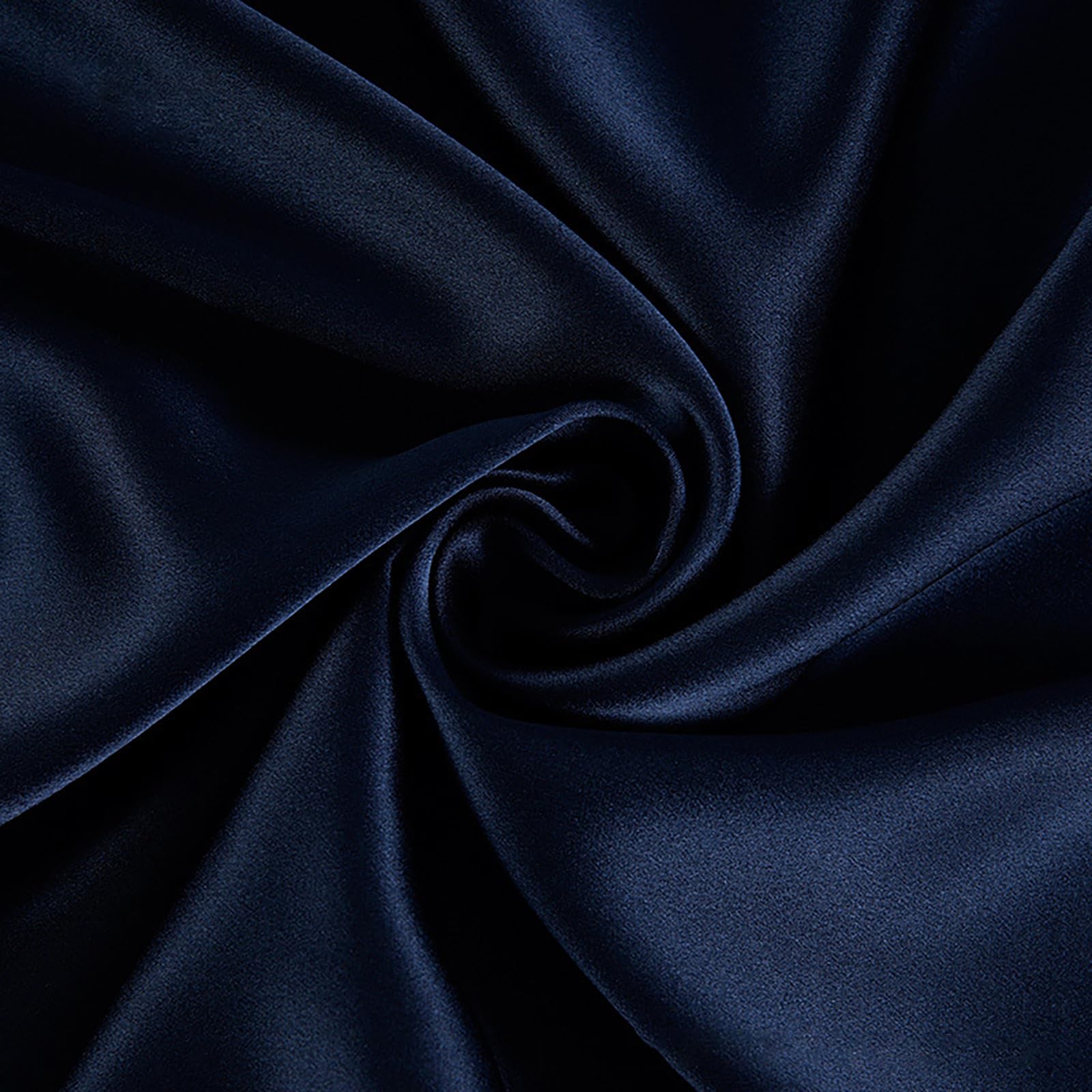 100% Pure Mulberry Silk Fabric 114cm Width 19m/m Charmeuse Stain Silk by 5 metre for Pajamas, Dresses, Shirts or DIY Crafts(Navy Blue)
