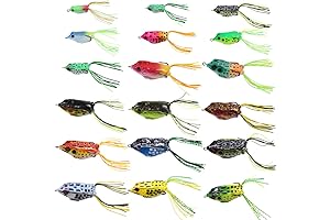 18-Piece Hollow Body Frog Lure Kit for Freshwater and Saltwater