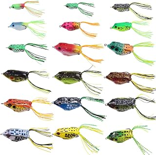 Croch Frog Lure Kit (18 PCS) - Multicolor, 3.81, 4.01, 4.49 inches - Trout & Panfish - High Carbon Steel Treble Hooks