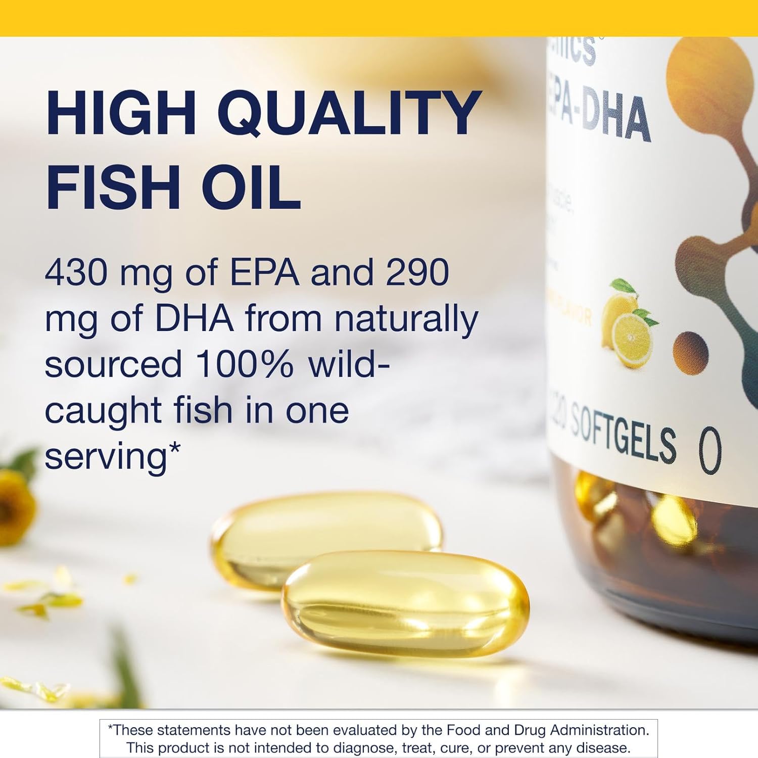 Metagenics OmegaGenics Fish Oil EPA-DHA 720 mg - High Potency Omega-3 Supplement* - Supports Heart, Joint, Brain & Immune Health* - Sustainably Sourced, Purity-Tested Fish Oil - 120 Softgels - Image 3