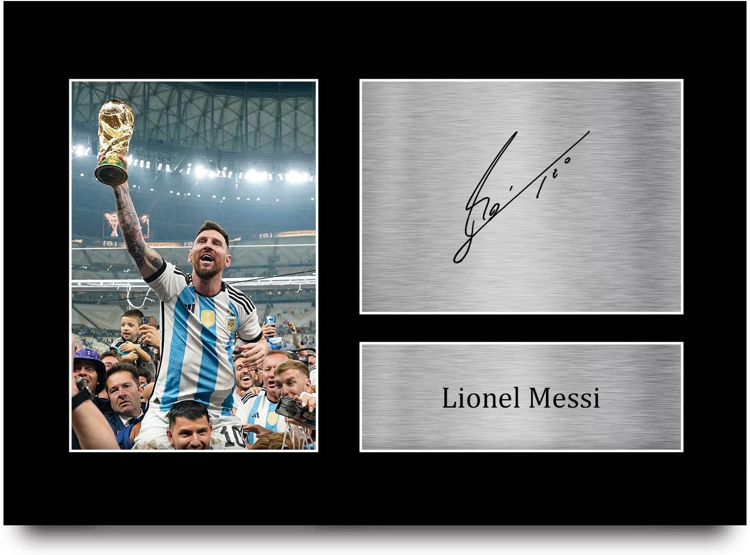 HWC Trading Argentina Lionel Messi Gift Signed A4 Printed Autograph Barcelona Gifts Photo Display