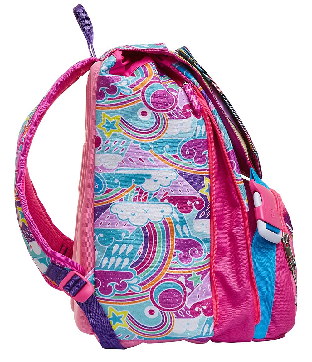 SJ GANG STYLE JAM GANG Zaino Scuola Estensibile, Rosa Fucsia, Cuccioli da SJ, Zaino Doppio Scomparto con Pattine Sfogliabili, Scuola Elementare, Bambina