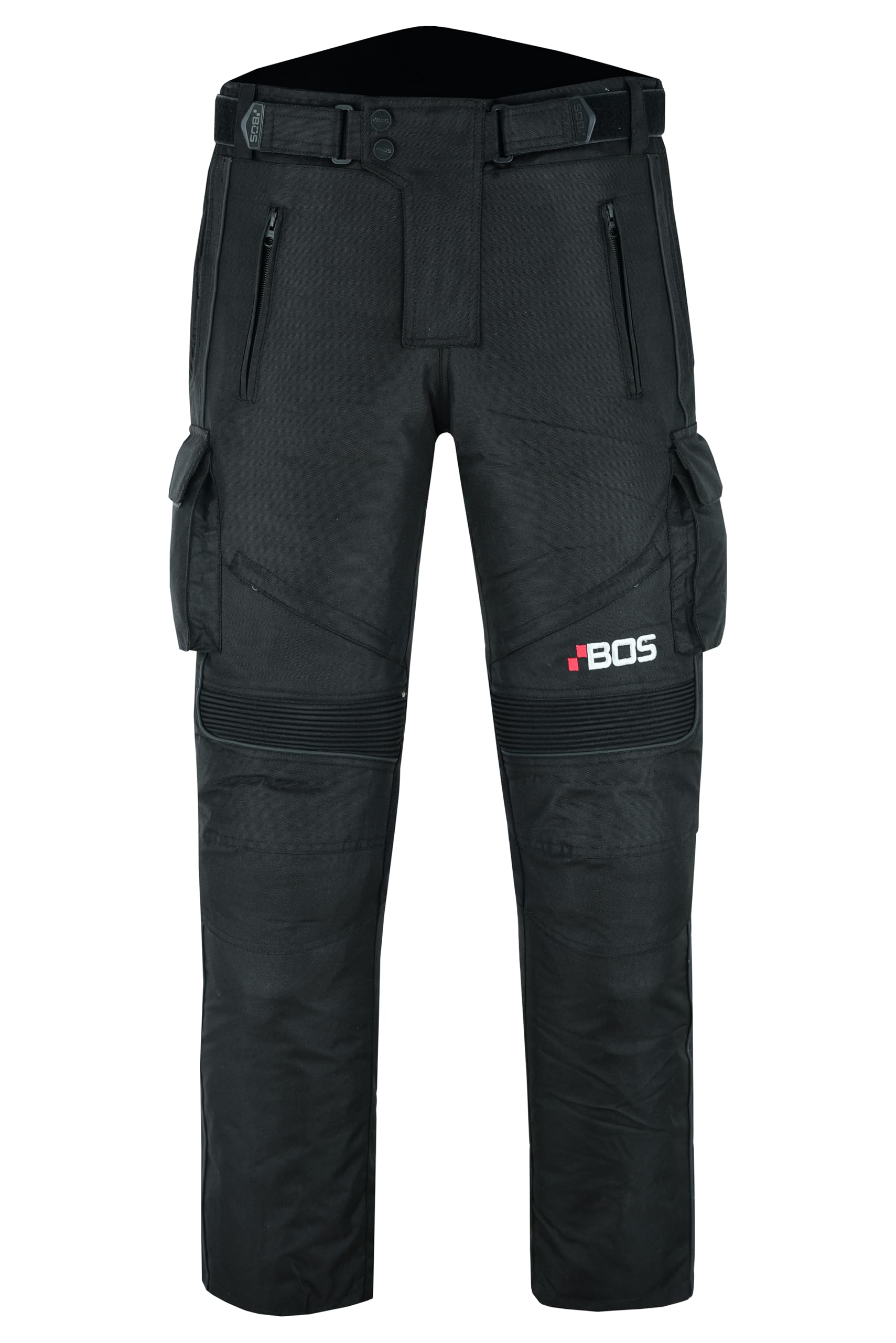 Motorrad Hose Mit Protektoren Herren – Textil Touring Hose Verstellbar, Atmungsaktiv, Wetterfest – Schwarz für Biker & Rollerfahrer