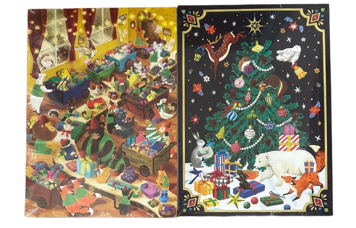 Amazon.co.jp: (2個セット)2025年チョコカレンダー 森 の クリスマス