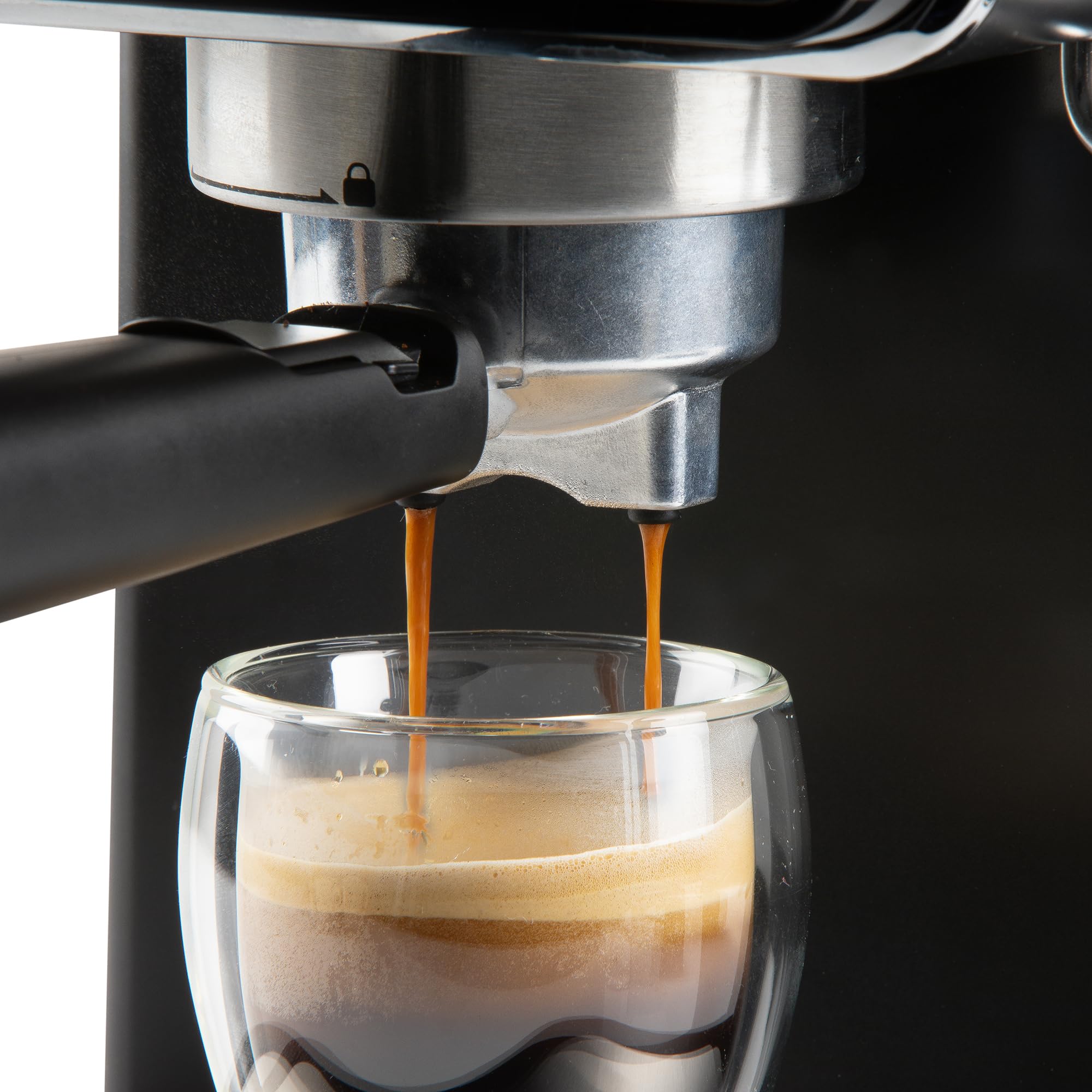 DOMO DO757K - Máquina espresso de 20 bares - Pantalla táctil a color - Boquilla de vapor - Café molido - Alternativa máquina espresso automática - Depósito 1,5 L