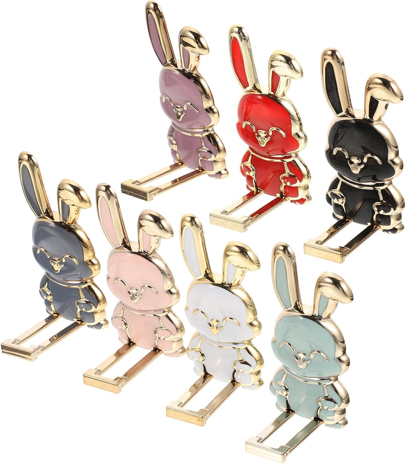 Rabbit Holder 7pcs Foldable Adjustable Abs Electroplate Phone Stand