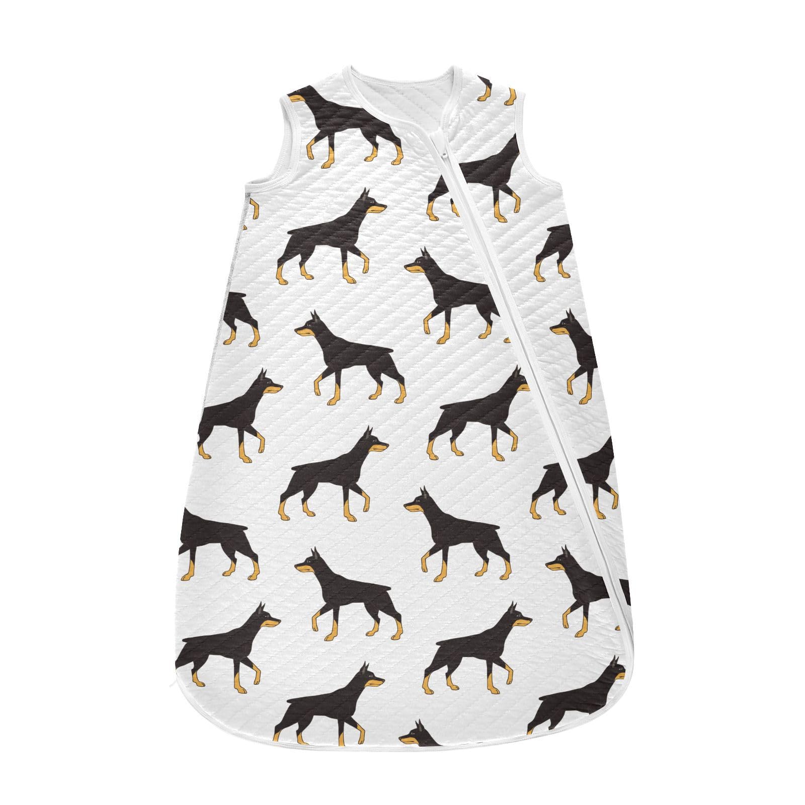 vvfelixl Colored Doberman Dog Baby Sleeping Bag Sleep Sack,Baby Wearable Blanket Sleep Suit for 0-6 Months