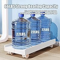 Vista 4 de BYMECOST Soporte de torre ajustable para computadora, soporte de PC para CPU móvil con 4 ruedas giratorias que se adapta a la mayoría de PC debajo