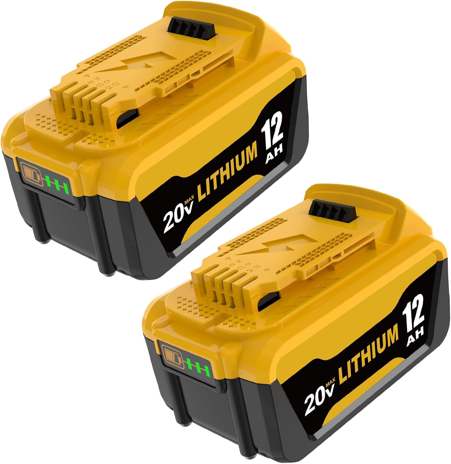 Replacement for Dewalt 20V Max Battery 12.0Ah Compatible with Dewalt 20 Volt XR Max Lithium-ion Battery DCB200 DCB205 DCB206 DCB207 DCB204 DCB201 DCB200 DCD/DCF/DCG Series Power Tools