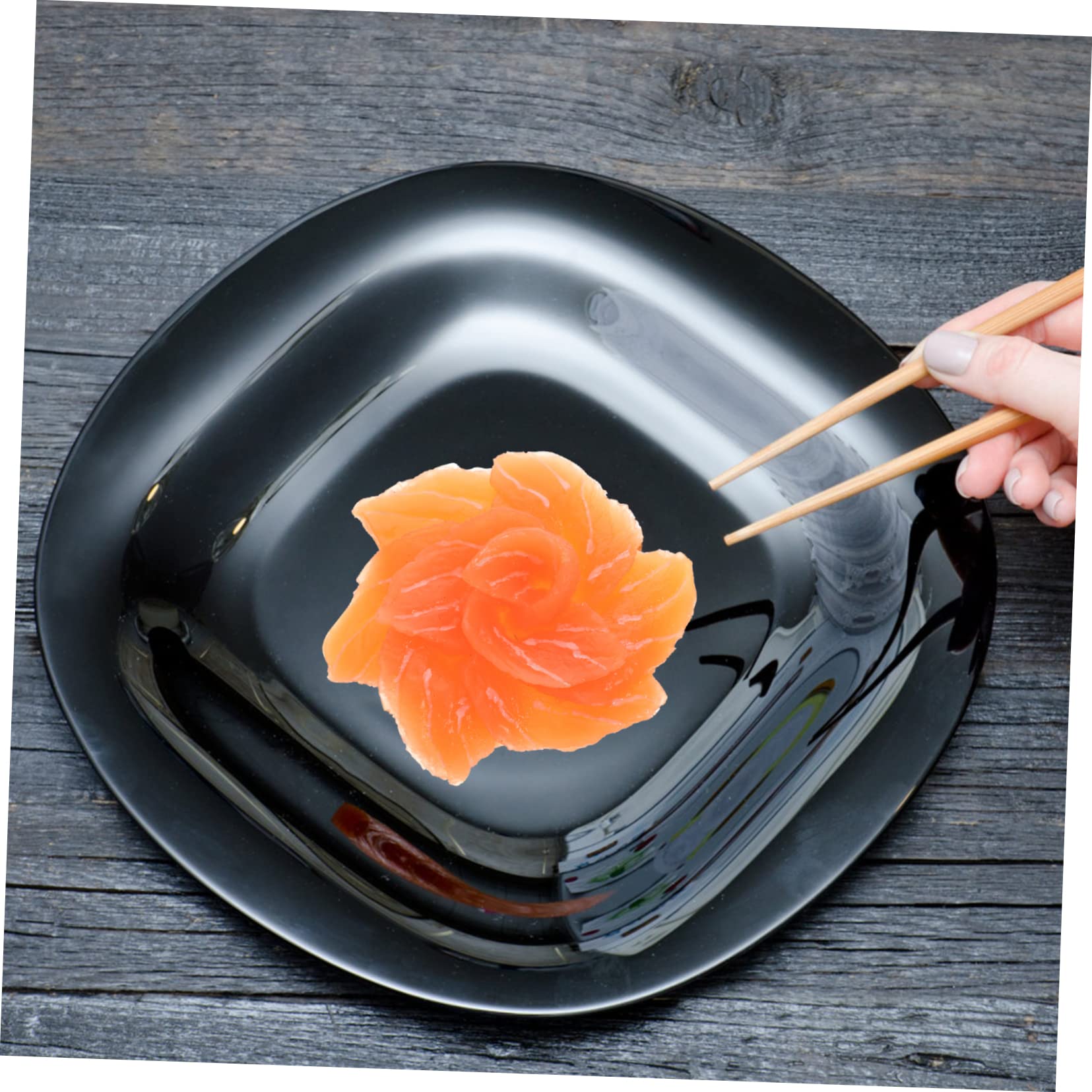 ifundom 2Pcs Realistic Fake Salmon Slices Lifelike Salmon Model for Photography Props Kitchen Decor Party Display and Showcase Artificial Sushi Decoration