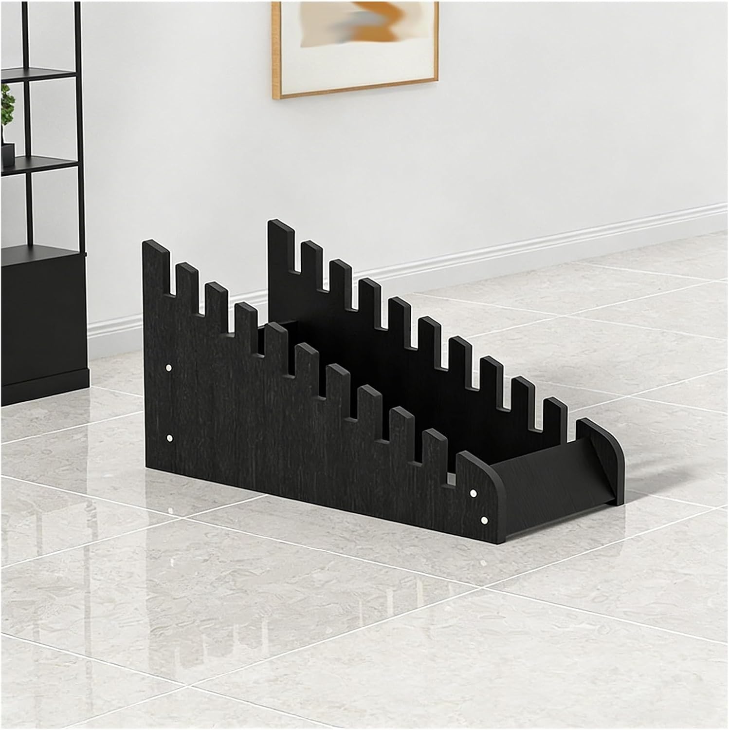XAZLBIW 10-Tier Wooden Tile Sample Display Stand Slotted Flooring Rack for Exhibition Halls Large Floor Holder & Plate Storage Shelf Perfect Showrooms Retail Spaces