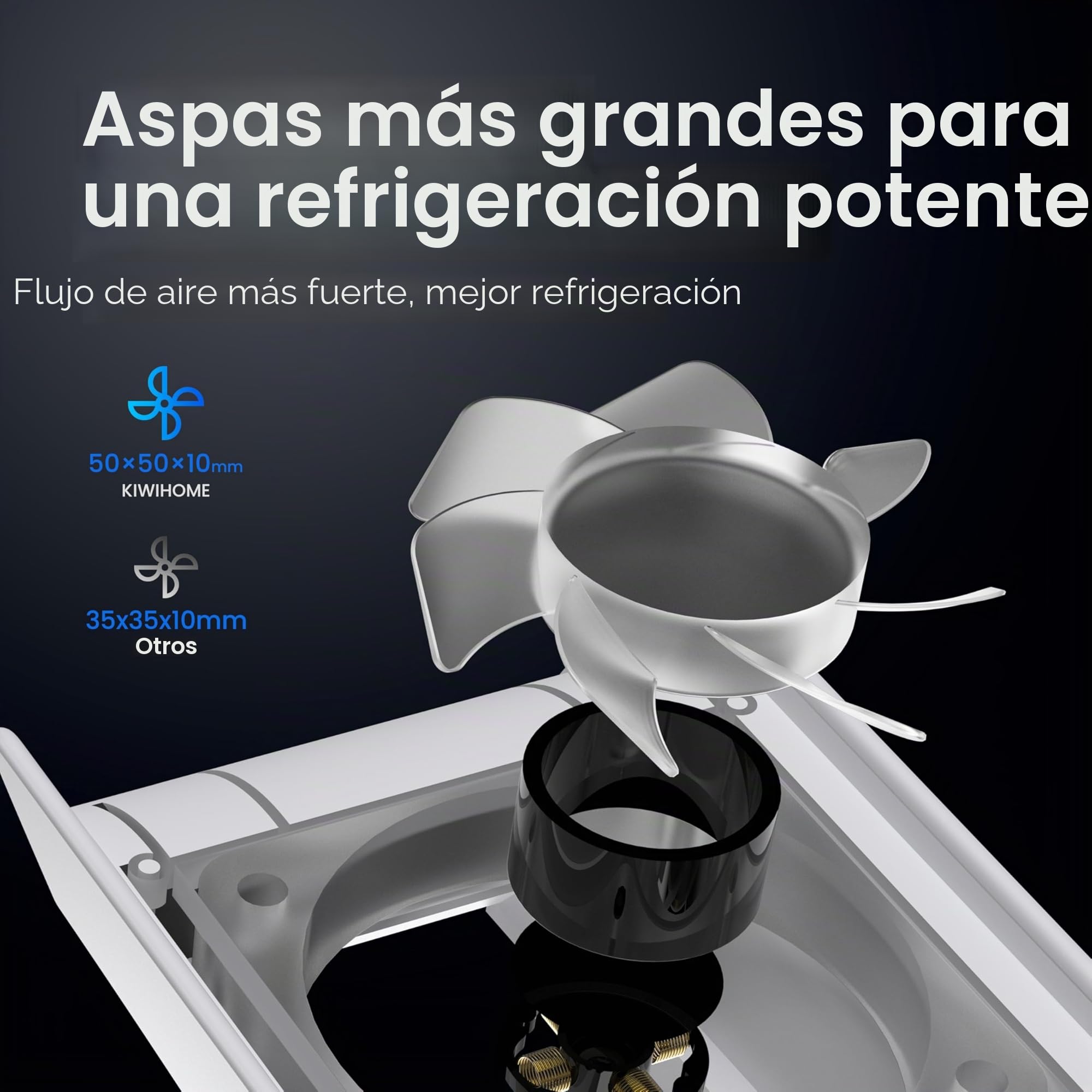 KIWIHOME Ventilador de refrigeración para accesorios PS5, ventilador silencioso actualizado con 3 ventiladores y USB externo para PS5 Digital/Ultra HD Consola, No para PS5 Slim (Blanco)