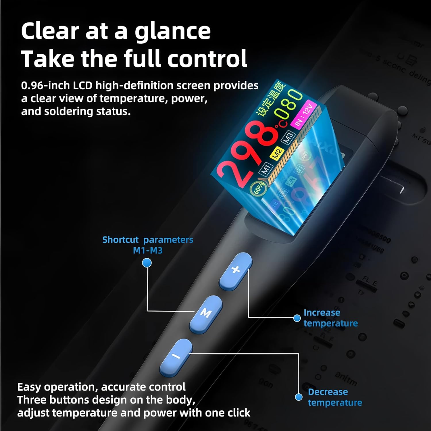 Compatible with Aixun T208mini smart soldering iron 80W portable constant temperature soldering station soldering pen repair tool