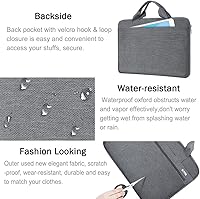Vista 6 de Voova Funda protectora para laptop de 15.6 pulgadas, 360° compatible con MacBook Air 15 M2/M3/M4, MacBook Pro 15/16, Lenovo Dell HP de 15-16 Gris