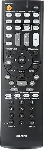 VBESTLIFE Receptor de AV RC 762M Control Remoto de Repuesto para Onkyo HT S3400,