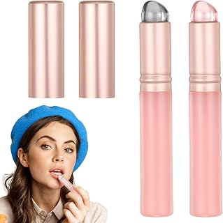 2Pcs Silicone Brush for Ombre Nail Art, Reusable Gel Polish Brush, Silicone Chrome Nail Powder Applicator, Soft Head Stamper Nail Art Pen for Nail Art, Black, Pink, Grey