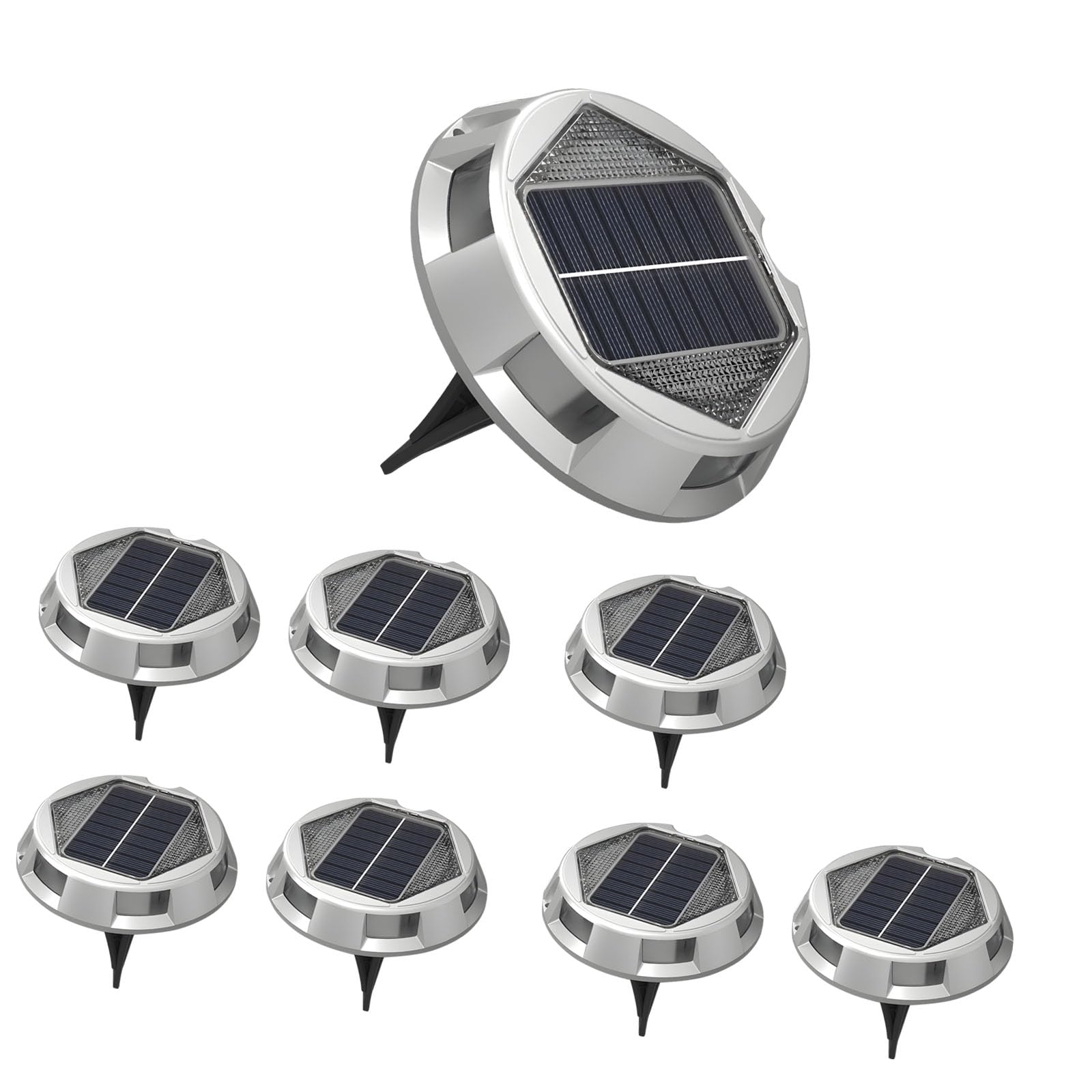 Buxuaaaa (Pack of 6) Premium Solar Route Radiances Combining Dynamic Colors Easy Installation Permanent Construction Consistent Night Lighting Photovoltaic Power