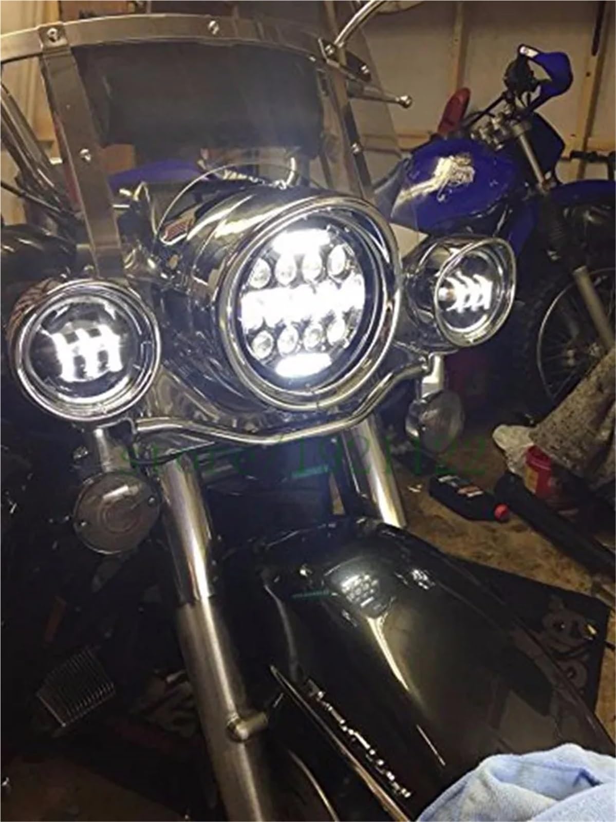 Moto Faro Fanale per Cafe per Racer per Suzuki Faro Rotondo Universale da 7 Pollici per Moto