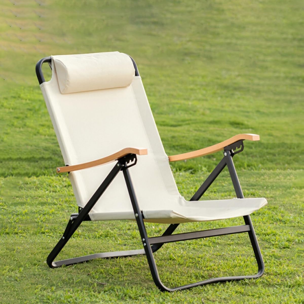 Patio Folding Chairs for Outside, Portable Sling Lawn Chairs with Metal Frame, Outdoor Patio Stackable Dining Chairs for Porch Patio Garden Backyard, No Assembly