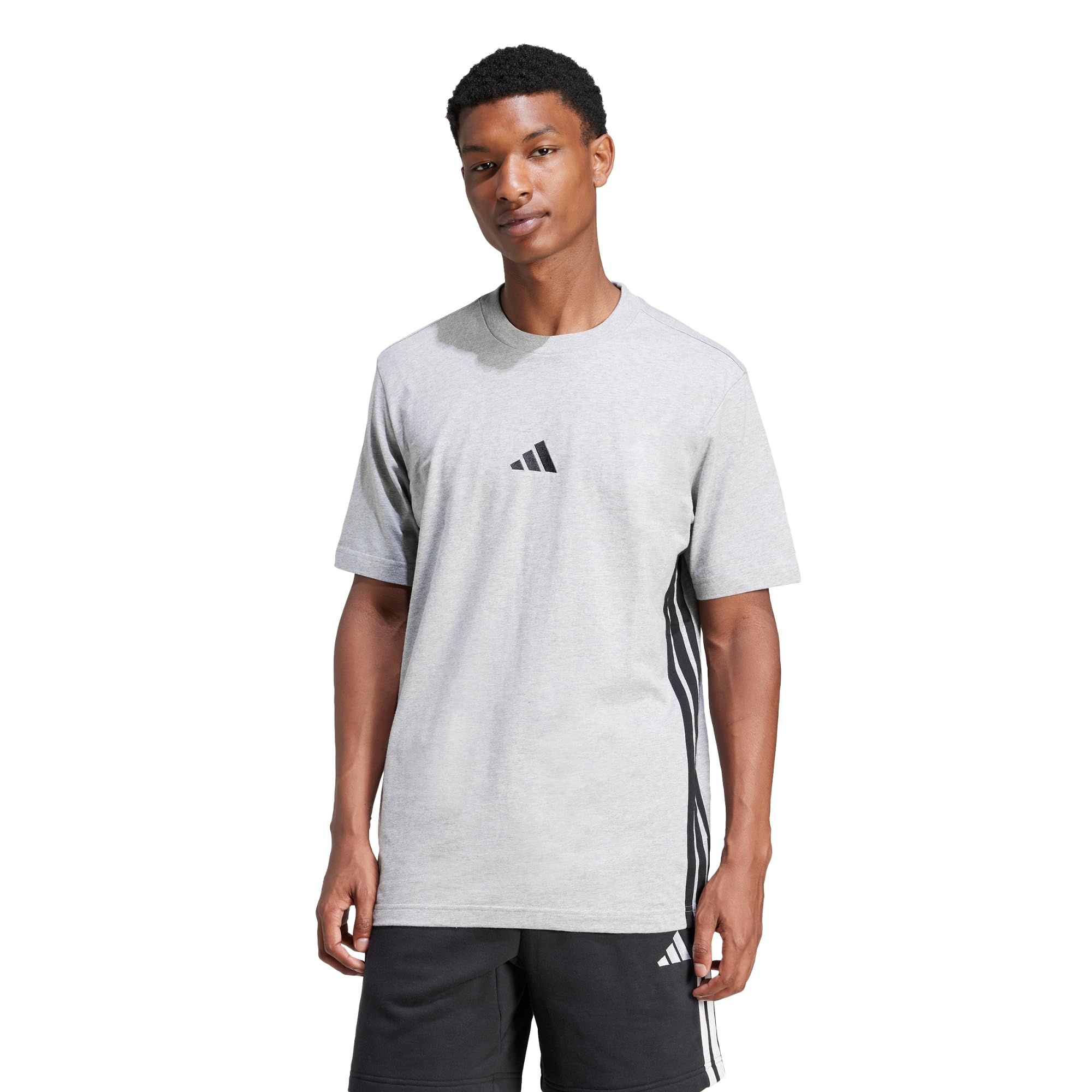 adidas Koszulka Mężczyźni Essential Three Stripes Single Jersey Tee